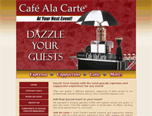 Tablet Screenshot of cafealacarte.com